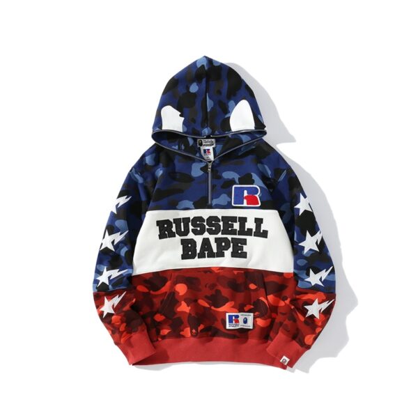 RUSSELL BAPE Branded Embroidered Jacket