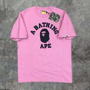 Bathing Ape Bicolor College Pink shirt